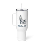 Travel mug with a handle