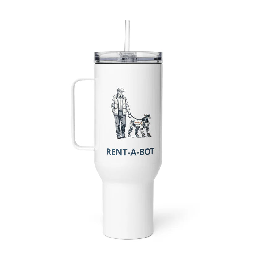 Travel mug with a handle